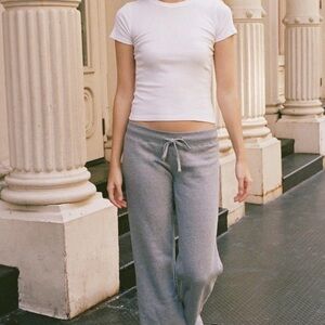 John Galt Brandy Melville Terry Flare Sweatpants in Grey - M